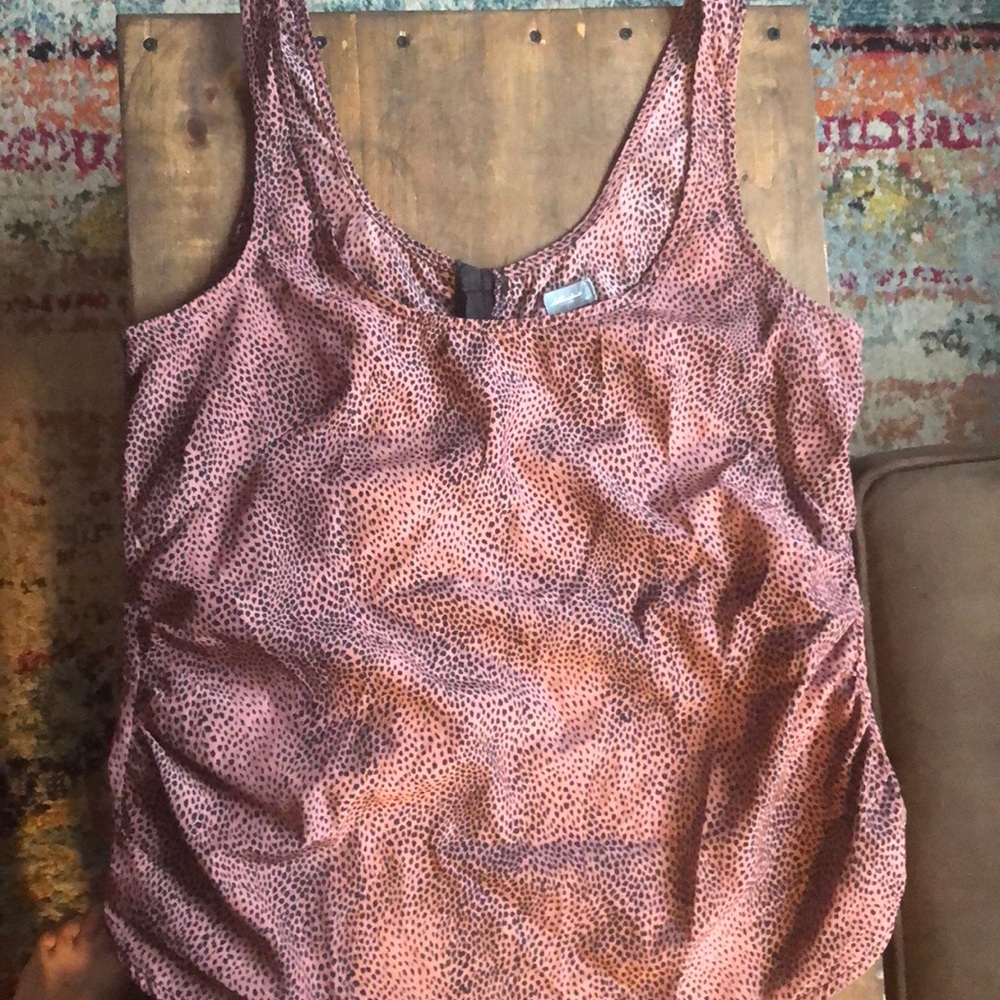 Mauve animal print tank top